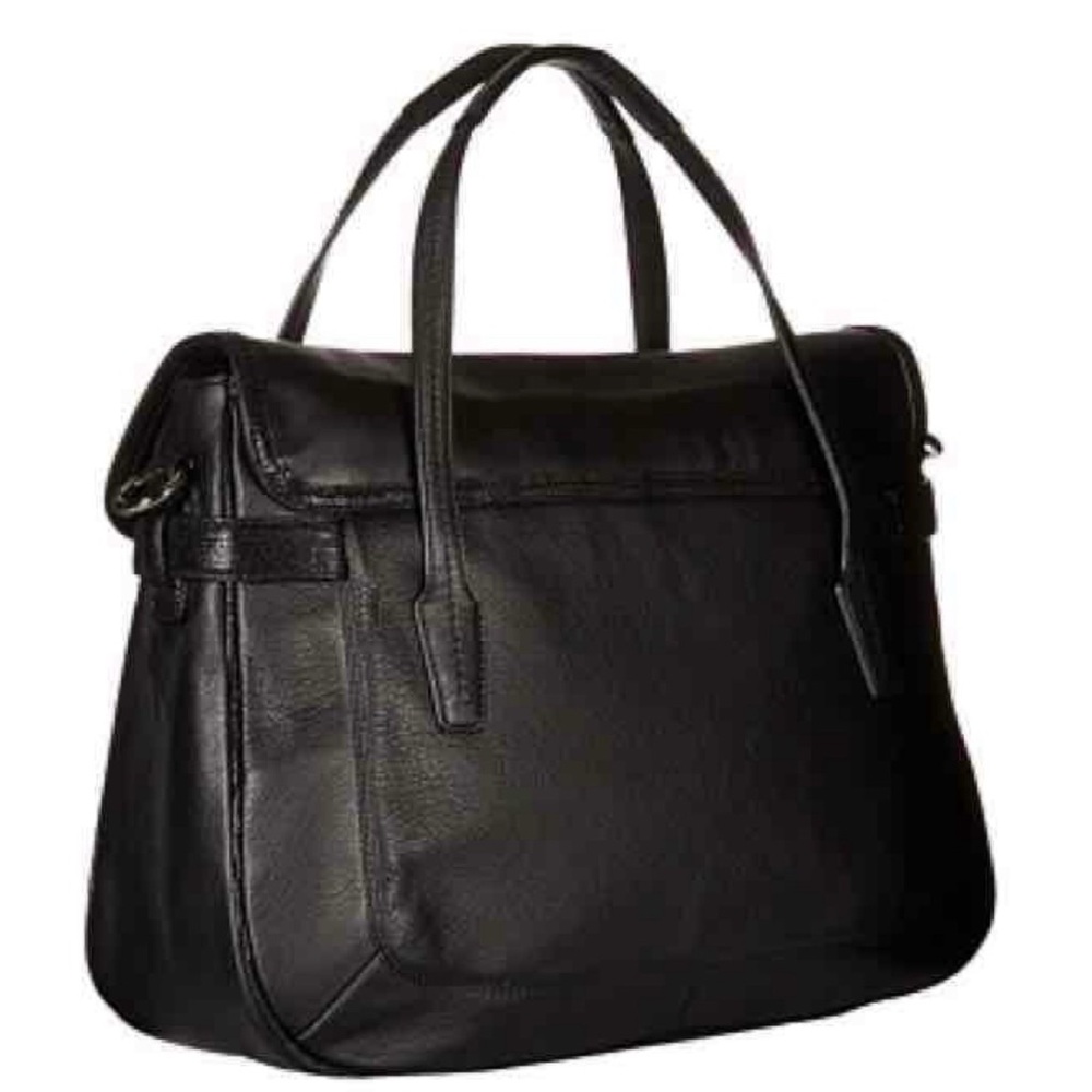 Coach Taylor Leather Satchel Black Shoulder Bag Crossbody F26781 - Picture 3 of 15